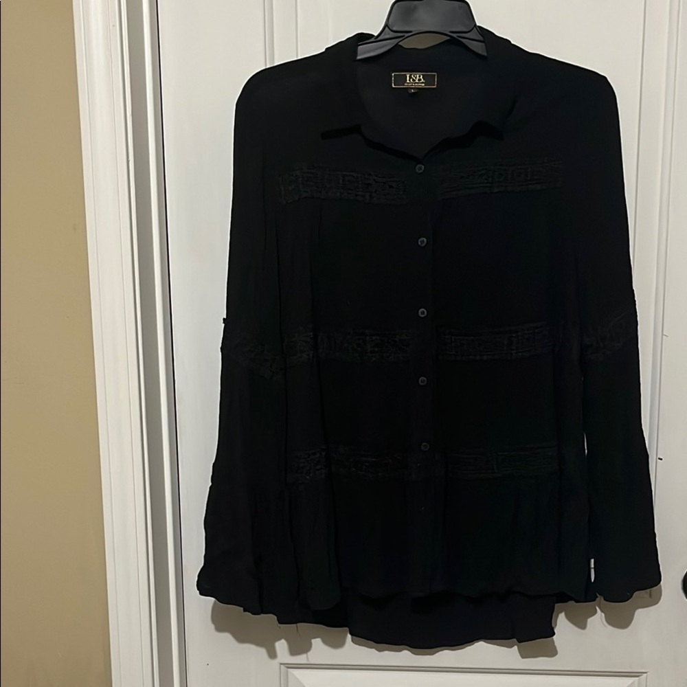 Elegant Black Button Down